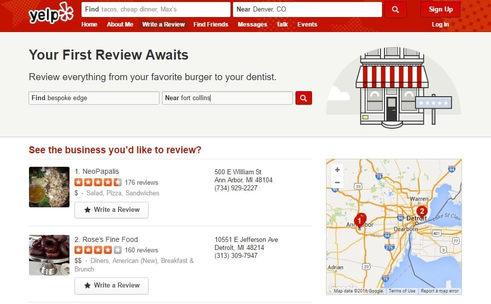 yelp search