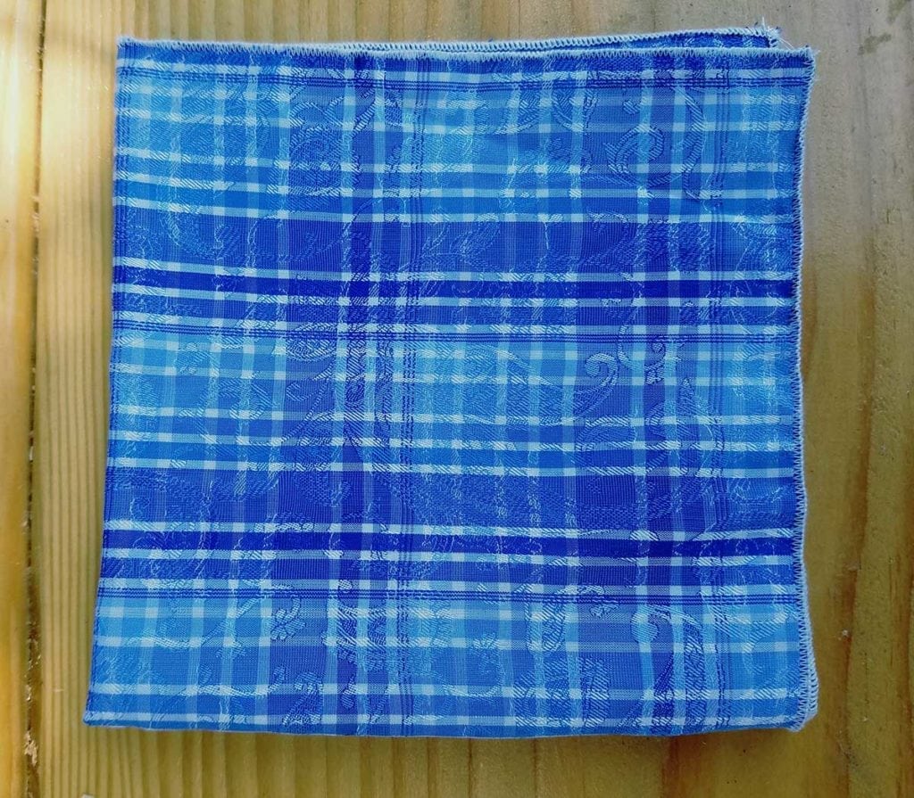 blue summer pocket square