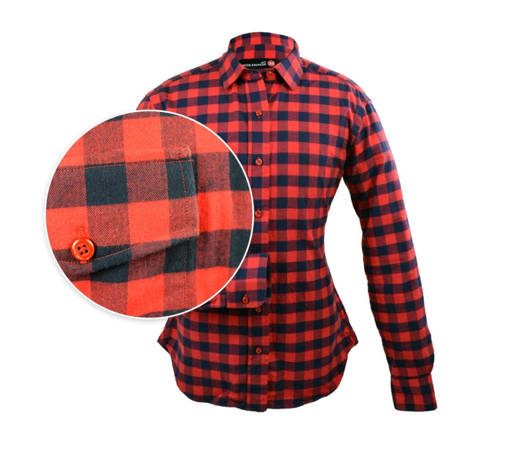 a buffalo check red shirt