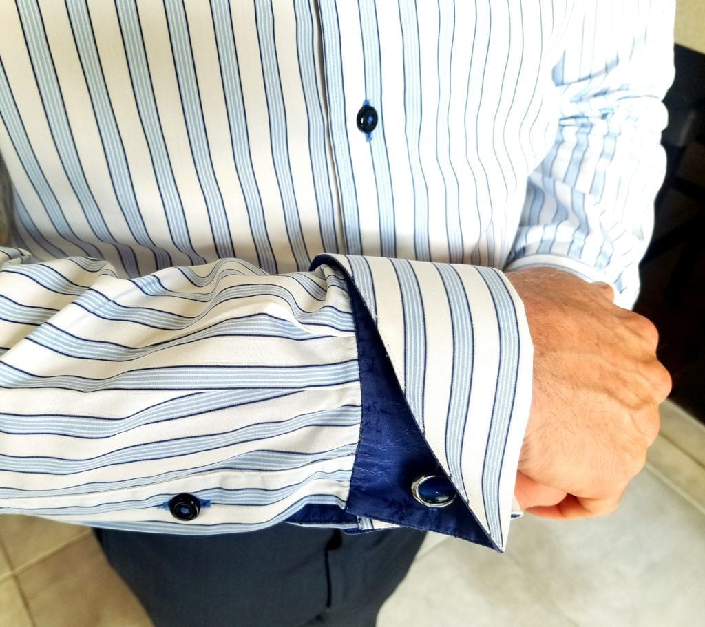 Colorado wedding men's clothing example of a French shirt cuff