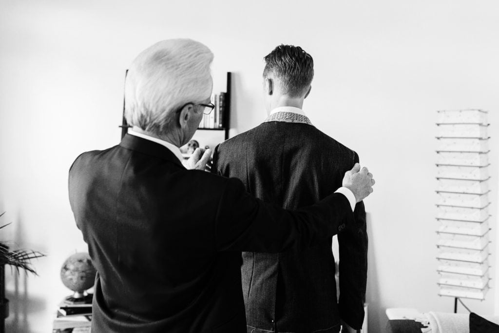 basted fitting for a truly bespoke suit
