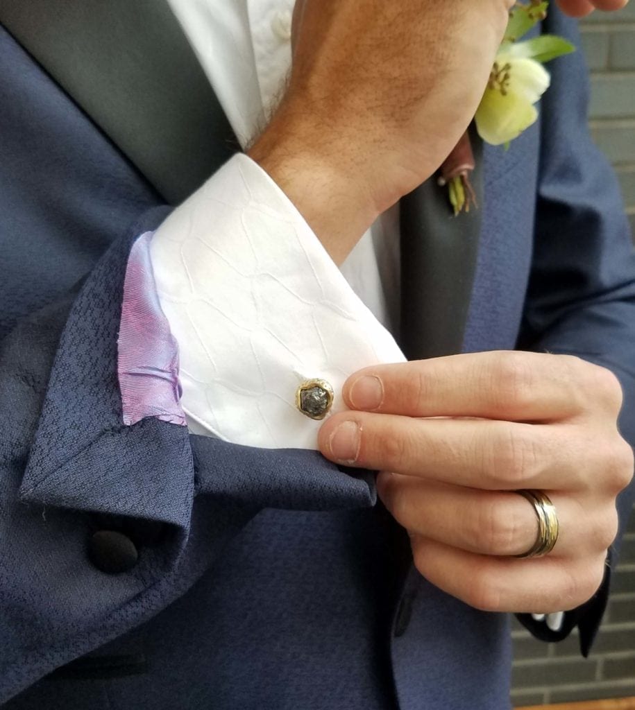 tuxedo different from a suit and a detail shot of the fabric