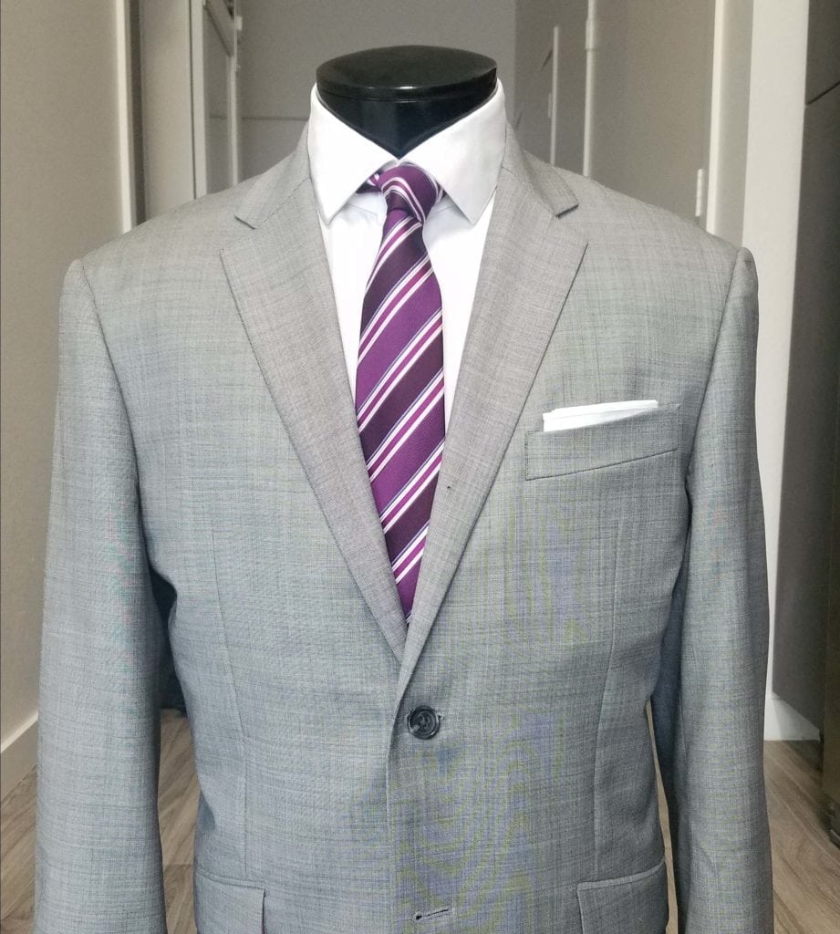 grey formal outfit