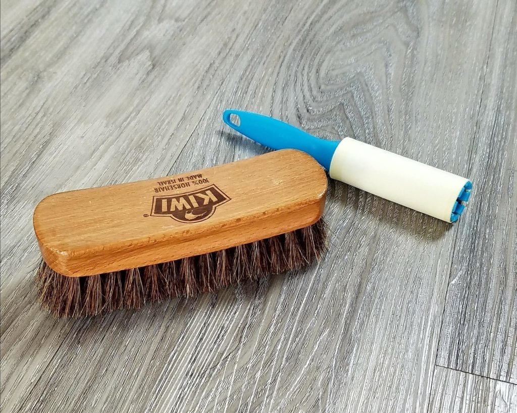 How to take care of your suit with a suit brush and lint roller