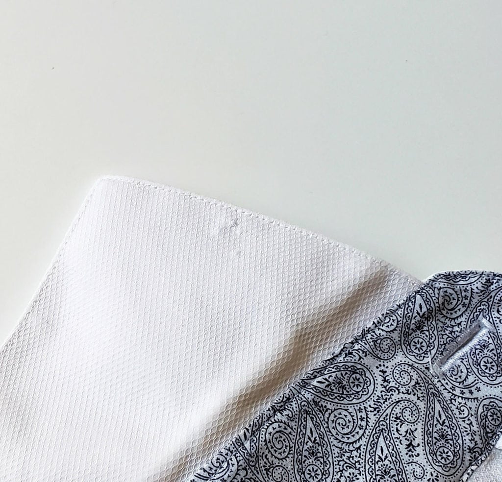 damage to a shirt collar